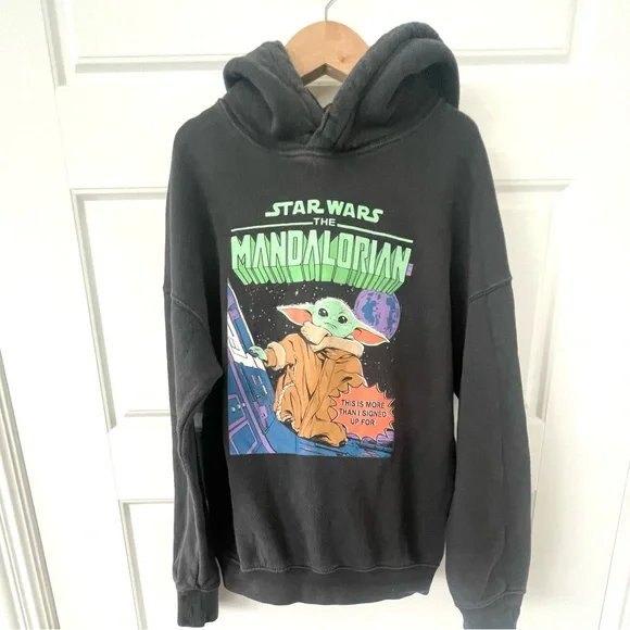 H&M Shirts Tops Hm Mandalorian Black Hooded Sweatshirt